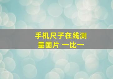 手机尺子在线测量图片 一比一